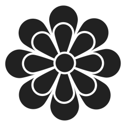 Icono de contorno de margarita simple Diseño PNG