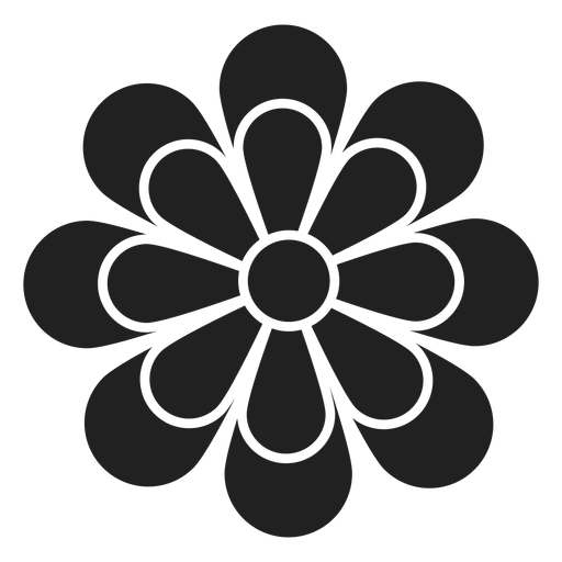 Einfaches Gänseblümchen-Umriss-Symbol PNG-Design