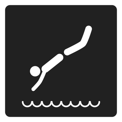 Einfaches Tauchquadrat-Symbol PNG-Design