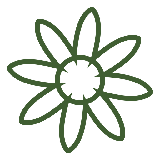 Einfache Blumenikonenblume PNG-Design