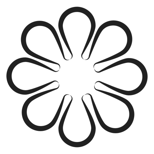 Simple flower vector outline
