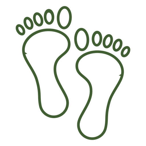 Simple footprint icon foot PNG Design