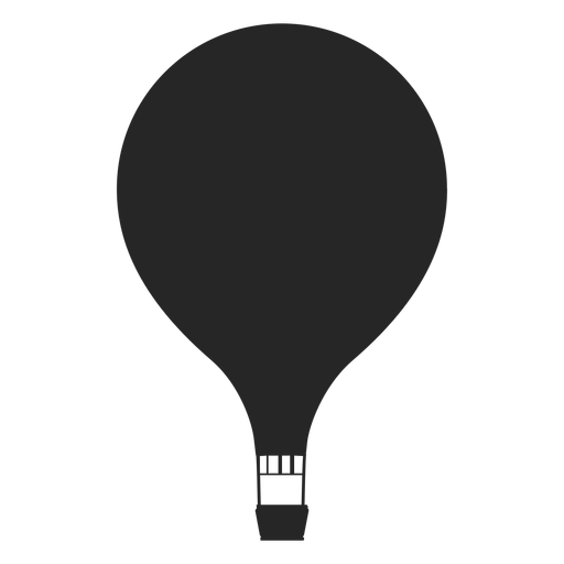 Simple hot air balloon silhouette - Transparent PNG & SVG vector file