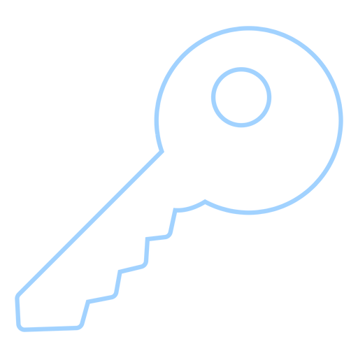 Simple key line style icon