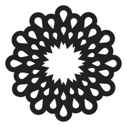 Vector de flor simple de múltiples pétalos Diseño PNG