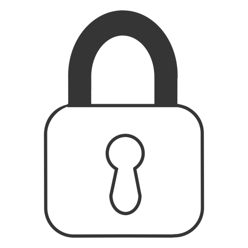 Simple padlock icon PNG Design