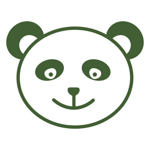 Icono de panda simple Diseño PNG