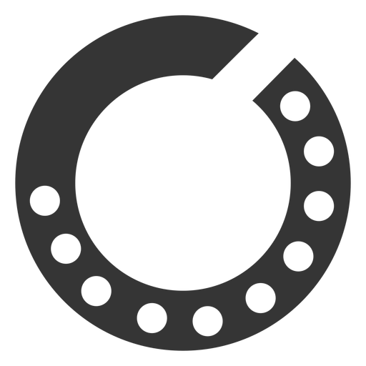 Icono de dial giratorio simple Diseño PNG