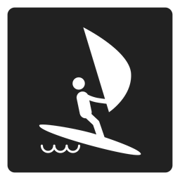 Simple sailing square icon PNG Design