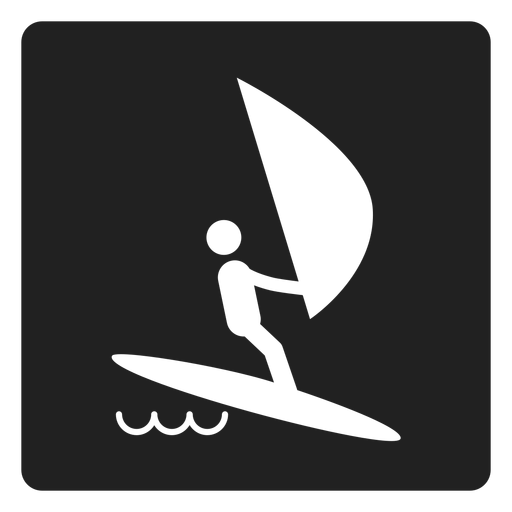 Simple sailing square icon PNG Design