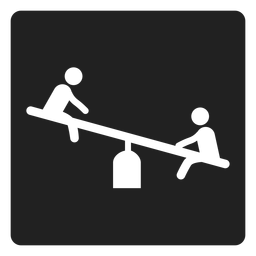 Icono cuadrado simple balancín Transparent PNG