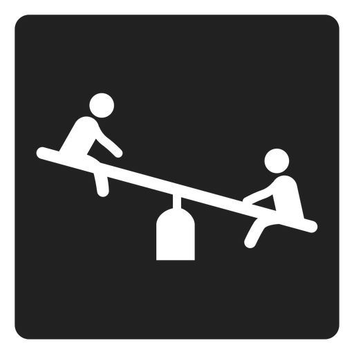 Simple seesaw square icon PNG Design
