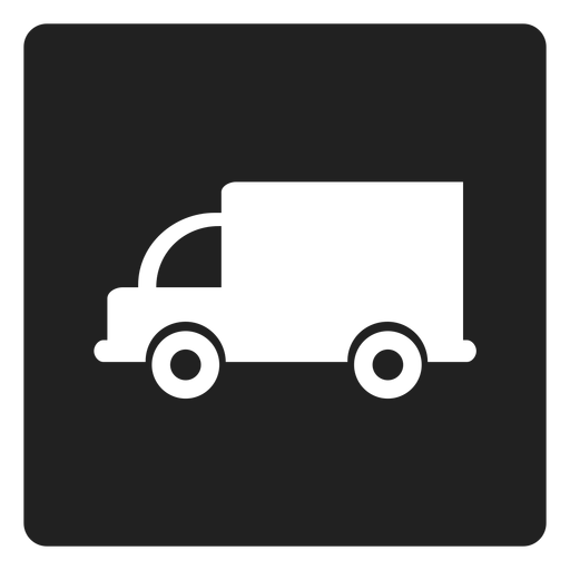 Ícone quadrado de caminhão simples Desenho PNG