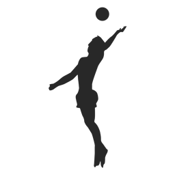 Silueta de servicio de voleibol simple Diseño PNG