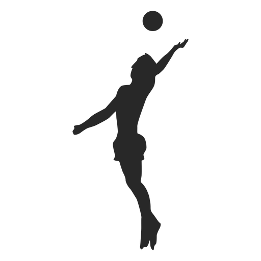 Simple volleyball serve silhouette PNG Design