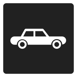 Icono cuadrado de automóvil automóvil simple Diseño PNG