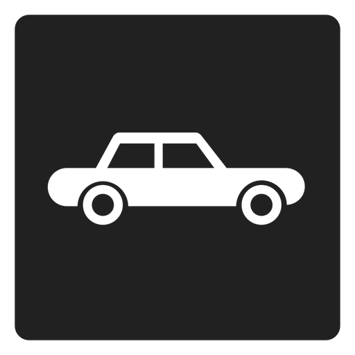 Ícone quadrado de automóvel simples Desenho PNG