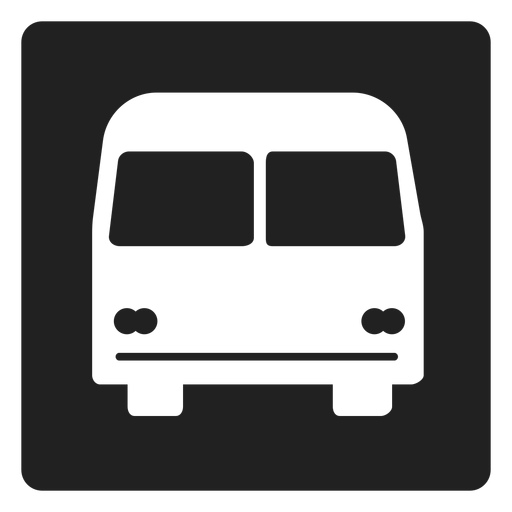 Simple bus square icon PNG Design