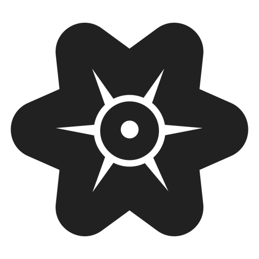 Vetor de flores simples de seis p?talas Desenho PNG