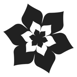 Ícone de flor de seis pétalas Transparent PNG