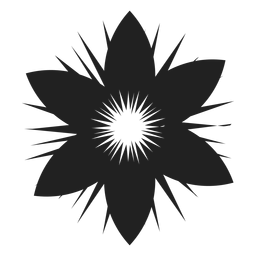 Sechs Blütenblätter Blumenikone PNG-Design