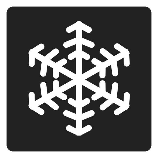 Schneeflocke quadratische Ikone Schneeflocke PNG-Design