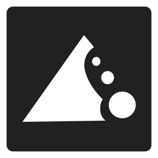 Quadratisches Symbol der Bodenerosion PNG-Design
