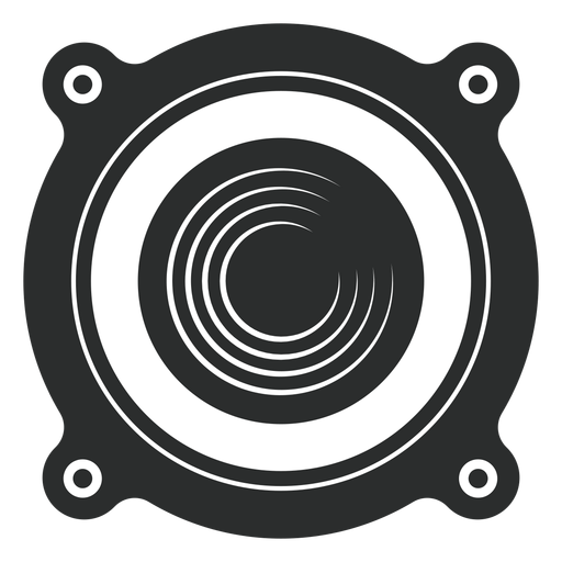 Icono de vista frontal del altavoz Diseño PNG