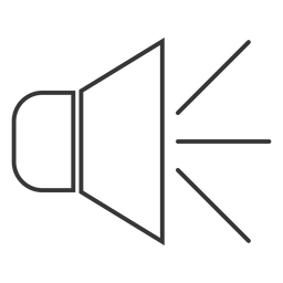 Icono de estilo de línea de altavoz Diseño PNG