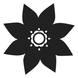 Star shaped flower icon PNG Design