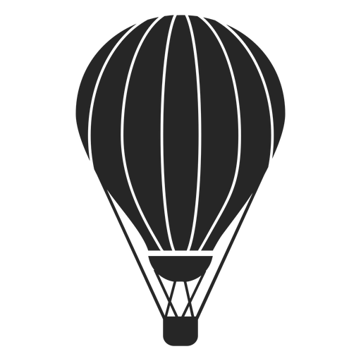 Download Stripes hot air balloon silhouette - Transparent PNG & SVG ...