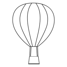 Stroke air balloon icon PNG Design