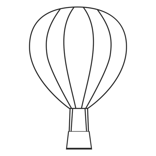 Stroke air balloon icon PNG Design