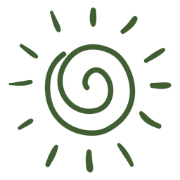 Icono de doodle de sol Transparent PNG