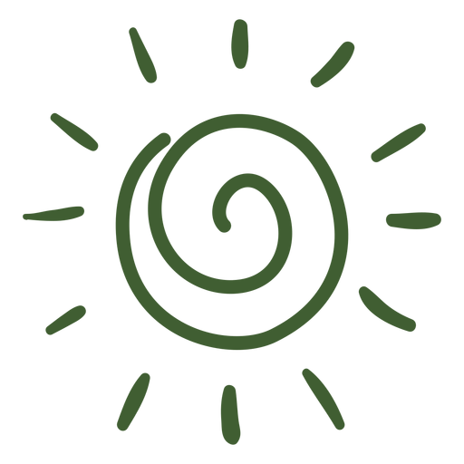 Sun doodle icon PNG Design
