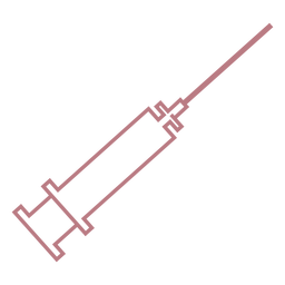 Syringe line style icon PNG Design
