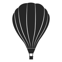 Silhueta alta de balões de ar quente Desenho PNG