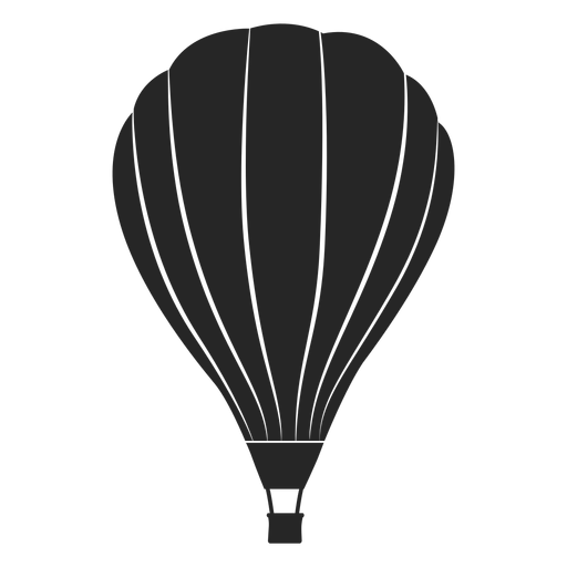 Tall hot air balloonsilhouette PNG Design