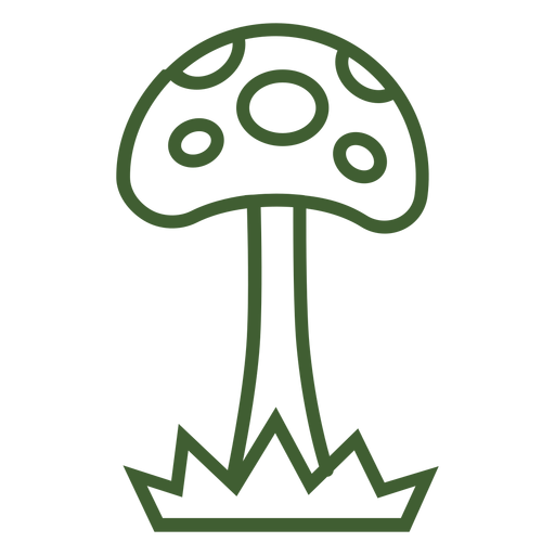 Tall mushroom icon PNG Design