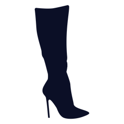 Bota alta de muslo silueta Diseño PNG