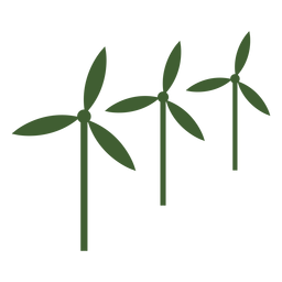 Drei Windmühlen Symbol PNG-Design