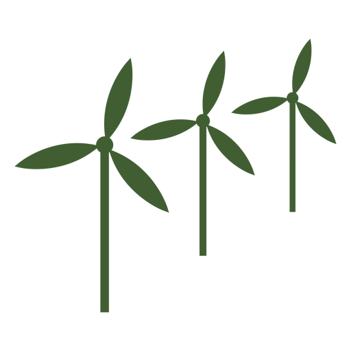 Icono de tres molinos de viento Diseño PNG