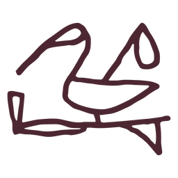 Traditional bird .hieroglyphics symbol PNG Design
