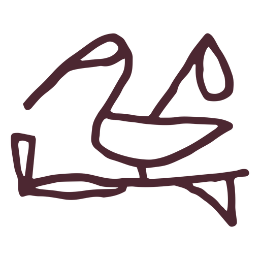 Traditionelles Vogel-Hieroglyphen-Symbol PNG-Design