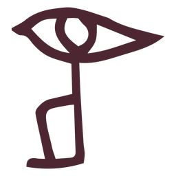 Traditional egyptian eye hieroglyphics symbol PNG Design