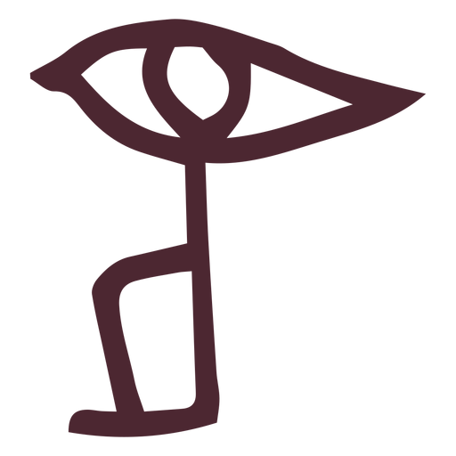 Símbolo de jeroglíficos del ojo egipcio tradicional Diseño PNG