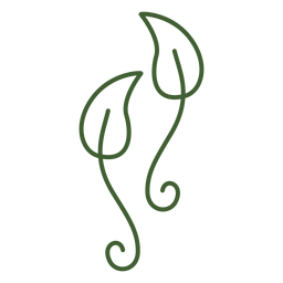 Ícone de duas folhas Desenho PNG