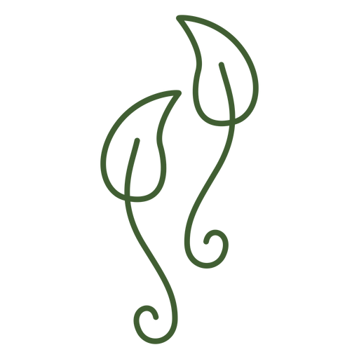 Symbol für zwei Blätter PNG-Design