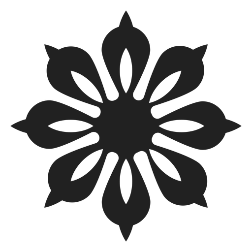 Einzigartige Blütenblatt-Blumenikone PNG-Design