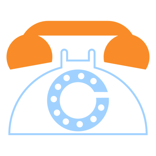 Ícone de estilo de linha telefônica vintage Desenho PNG
